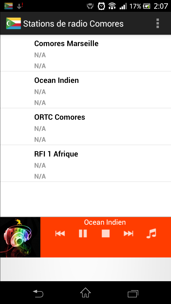 Android application Comoros Radio Stations screenshort