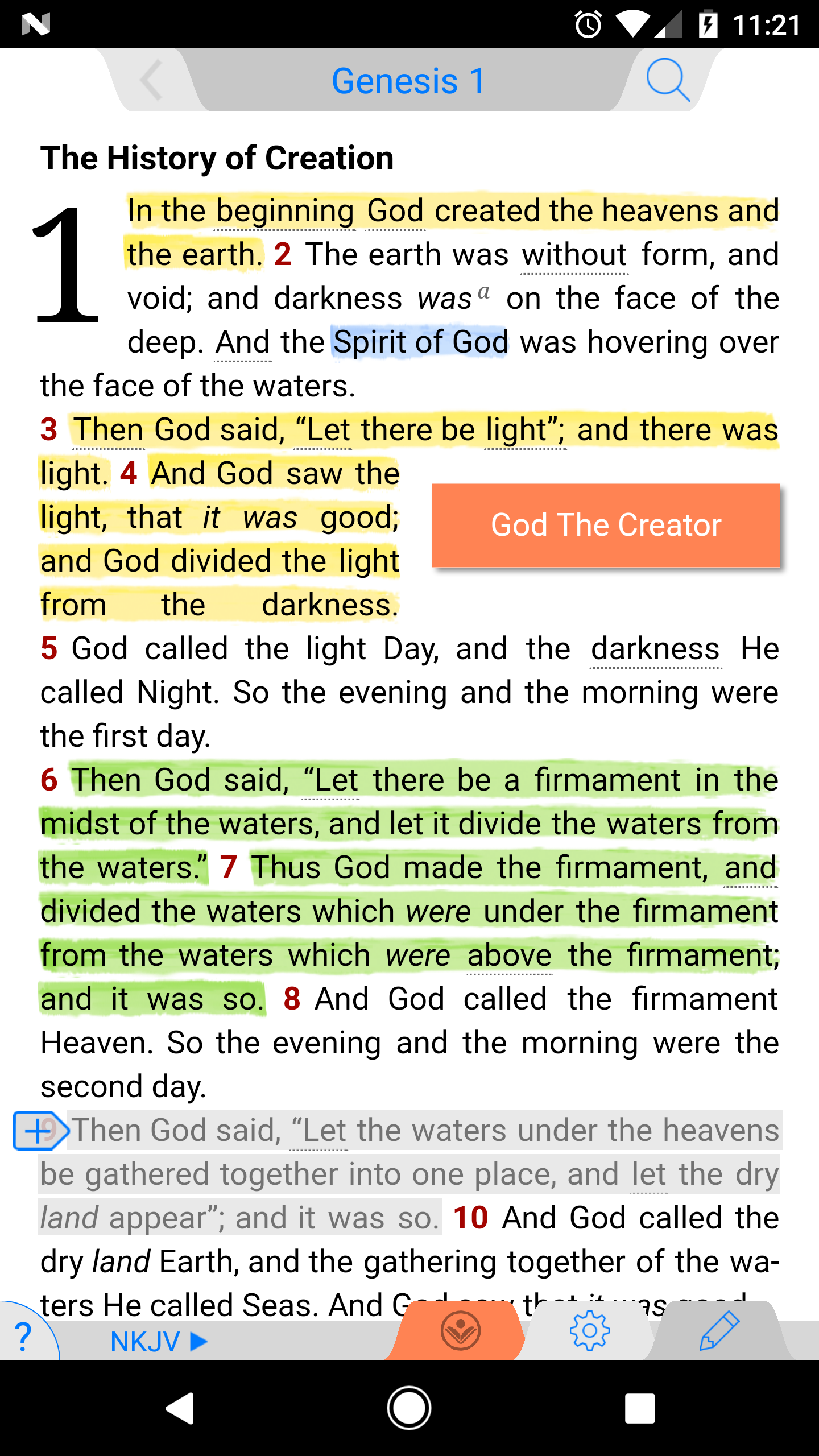 Android application NKJV Apply the Word Bible screenshort