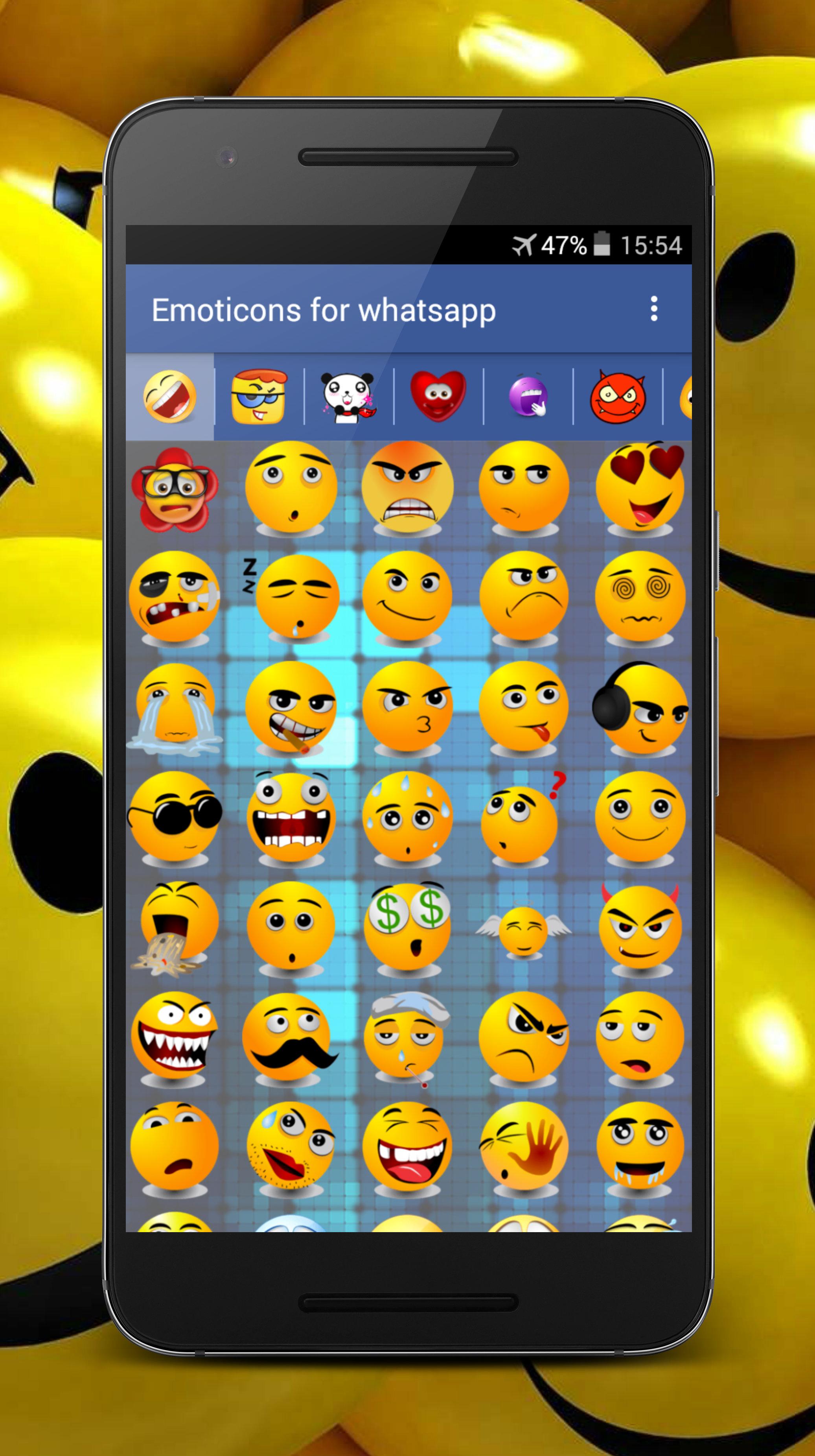 Android application Emoticons screenshort