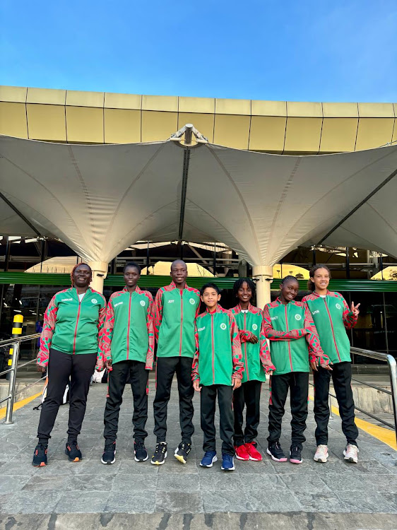 Team Kenya under 14 tennis team departing to the Africa junior championship in Togo