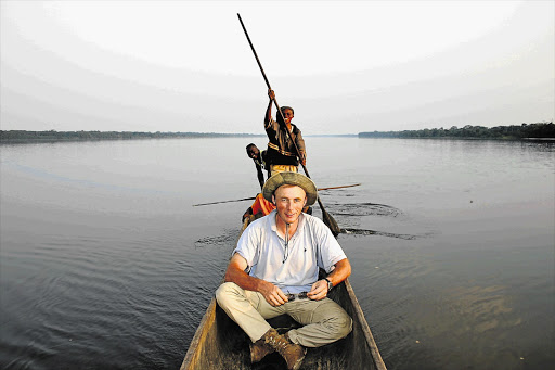 ODYSSEY: Tim Butcher during his 3 000km journey across the Congo.