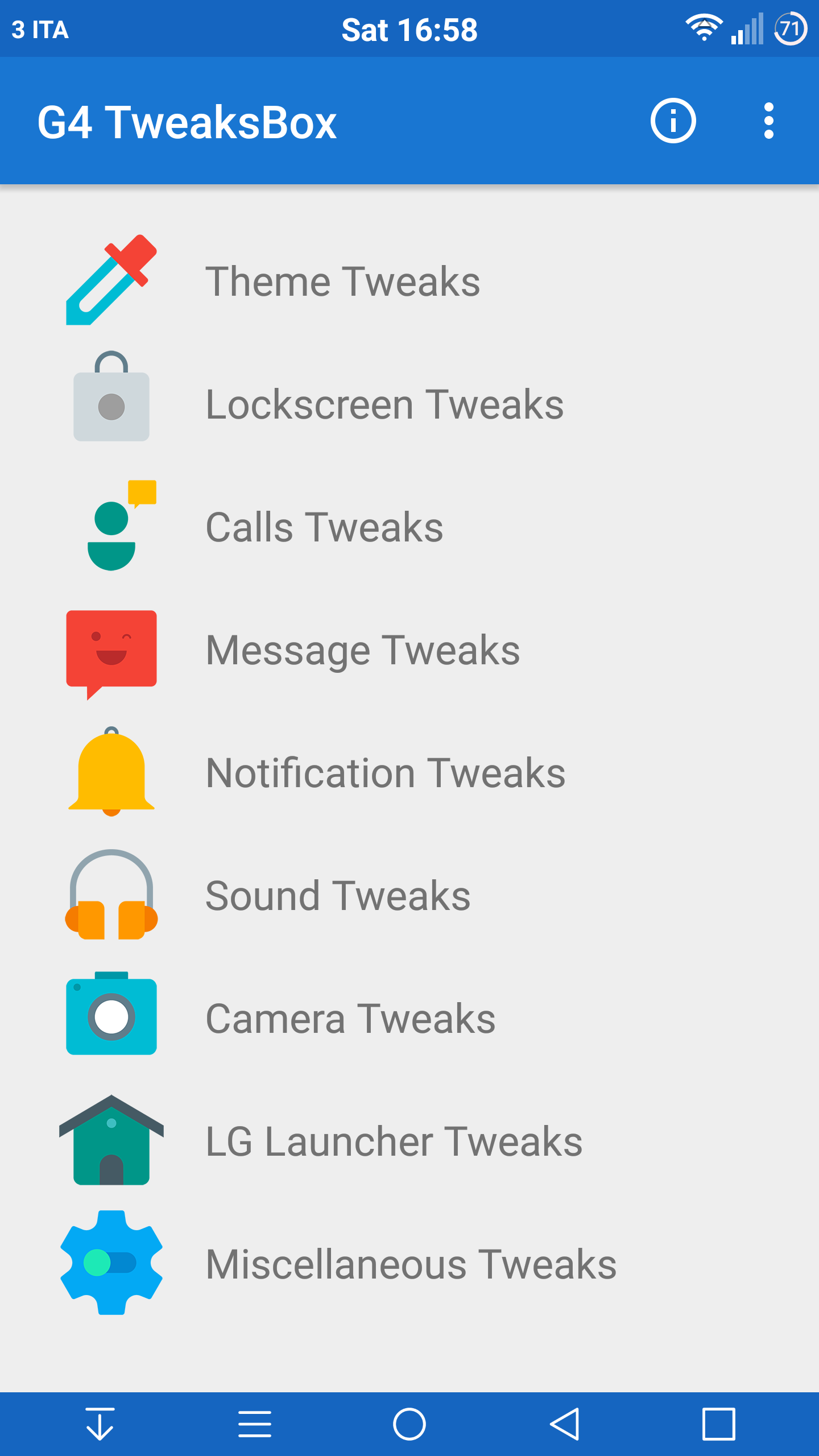 Android application G3/G4 TweaksBox Unlocker screenshort