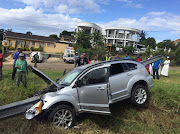 The driver was centimetres away from death. 