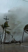 Hurricane Iota makes landfall in San Andres, Colombia, November 16, 2020, in this still image from video obtained via social media.  