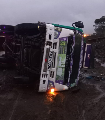 The lorry involved in the accident