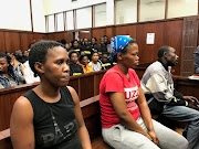 The trio accused of murdering two 10-year-old boys appear in the Durban. Liziwe Ngwayishe, Amahle Maliwa and Ali Yusuf in the dock. File photo 