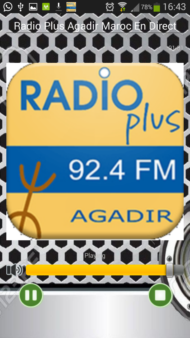 Android application Radio Plus Agadir Maroc Live screenshort
