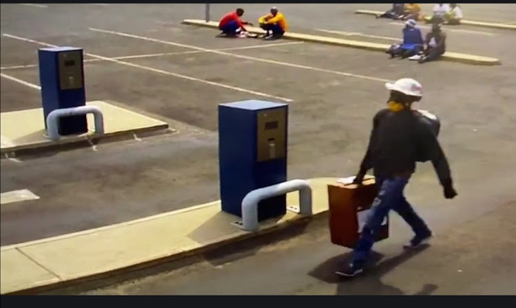 A man was caught on camera carrying a job vacancies drop-box he allegedly stole from the Newcastle municipality.