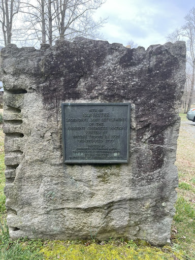 These plaques stand just 10' apart. One commemorating the lost Cherokee settlement & another marking the location of the first meeting of a group of masons. The juxtaposition is its own statement...