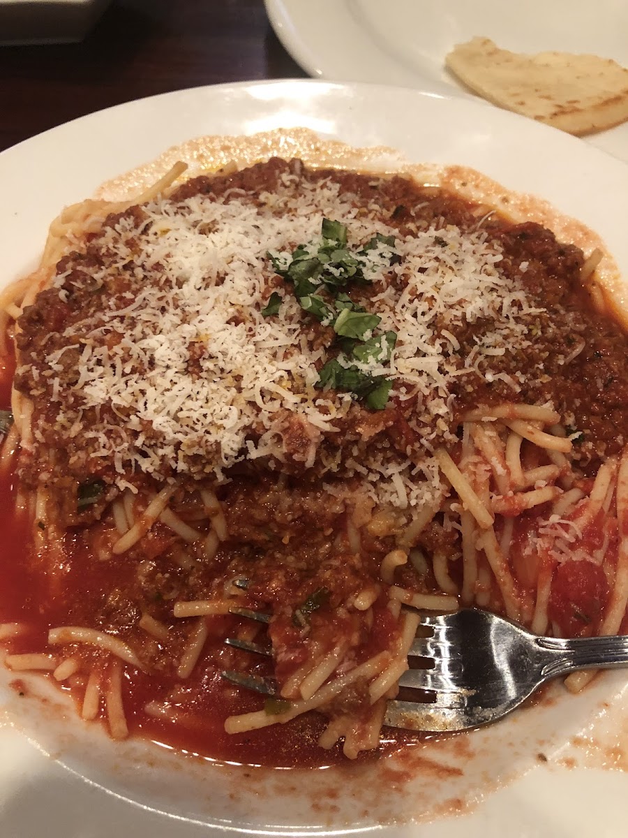 Should have added this pic to my review. Gf pasta with meat sauce. So yummy!!