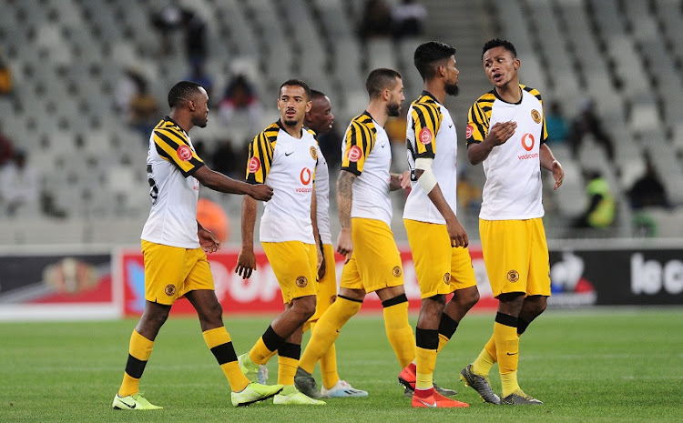 Kaizer Chiefs players chat during the Absa Premiership 2019/20 game between Stellenbosch FC and Kaizer Chiefs at Cape Town Stadium on 27 November 2019.