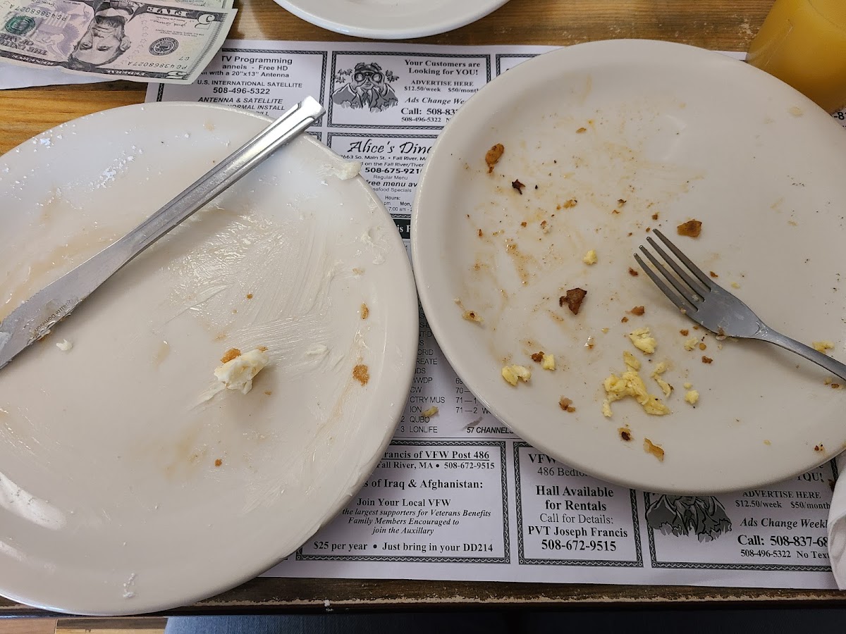 Empty plates = extremely satisfied