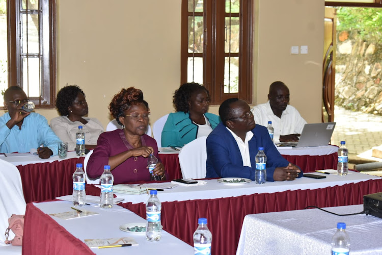 Dr. David Wamamili, Bungoma County CEC for Education with other Education stakeholders during the crafting the ECDE policy.