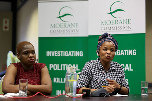 October 18, 2017. UMzimkhulu councillors Jabulile Msiya and Nontsikelelo Mafa testifying at the Moerane Commission who were injured when unknown gunmen opened fire on the vehicle in which they were sitting with slain former ANCYL secretary-general Sindiso Magaqa in July. Picture: THULI DLAMINI