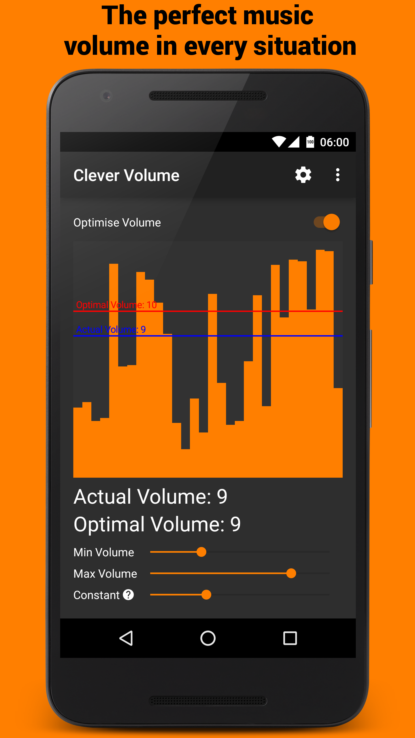 Android application Clever Volume screenshort