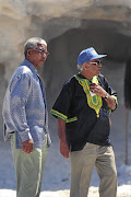 HARD TIME: Ahmed Kathrada visits the old lime quarry on Robben Island with former president Nelson Mandela in 1995