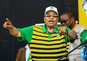 President Jacob Zuma dancing at the launch of ANC local municipality elections manifesto. Picture Credit: Gallo Images