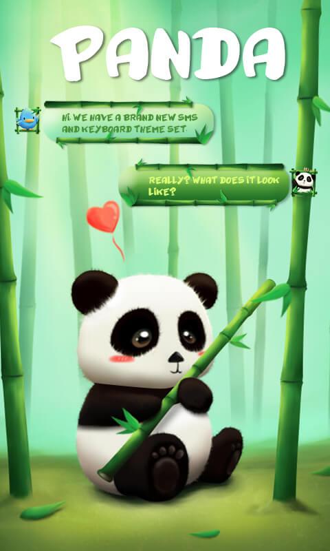 Android application GO SMS PRO PANDA THEME screenshort