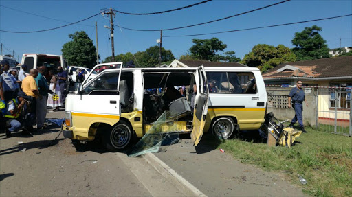 Six people have been killed and several injured after a bus collided with a minibus taxi in Ntuzuma‚ north of Durban on Wednesday morning.