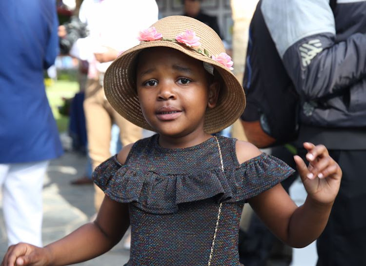 Mpande Mntungwa (6) is one of the youngest attendees at this year's Vodacom Durban July.