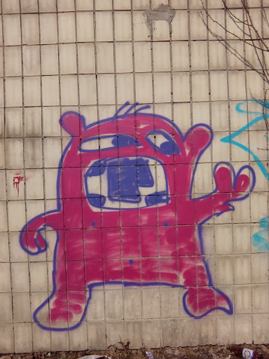 Street Art Pink Bear