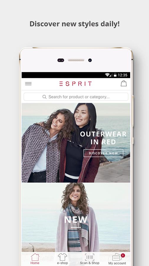 Android application Esprit – shop fashion & styles screenshort