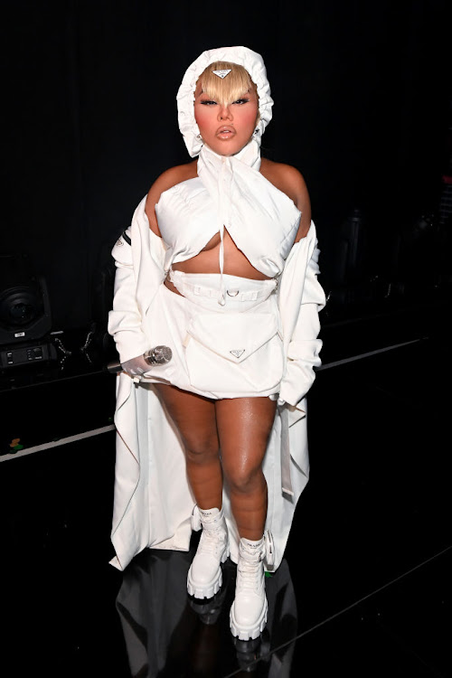 Lil' Kim performs at the 2021 BET Awards.