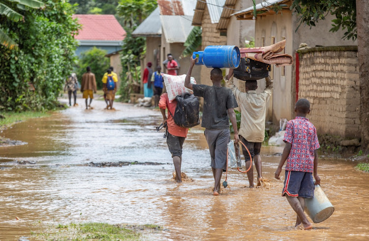 Interim provincial governor Felicien Kiway said 12 bodies had been pulled from the rubble so far, including nine women, three men and a baby.