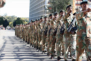 SANDF army parading in the streets of Mthatha after the 14 South African Infantry Batalion was bestowed the Freedom  of Mthatha by the King Sabata Dalindyebo Municipality on Saturday. Picture Credit: LULAMILE FENI