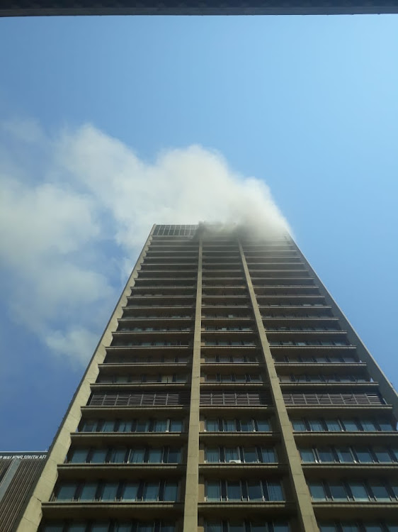 Staff ran out of this building in the Johannesburg CBD.