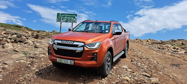 The Isuzu D-Max conquering Sani Pass. Picture: DENIS DROPPA