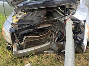 The teen driver of this car is lucky to be alive after a steel barrier sliced through it, and the car's driving seat. 