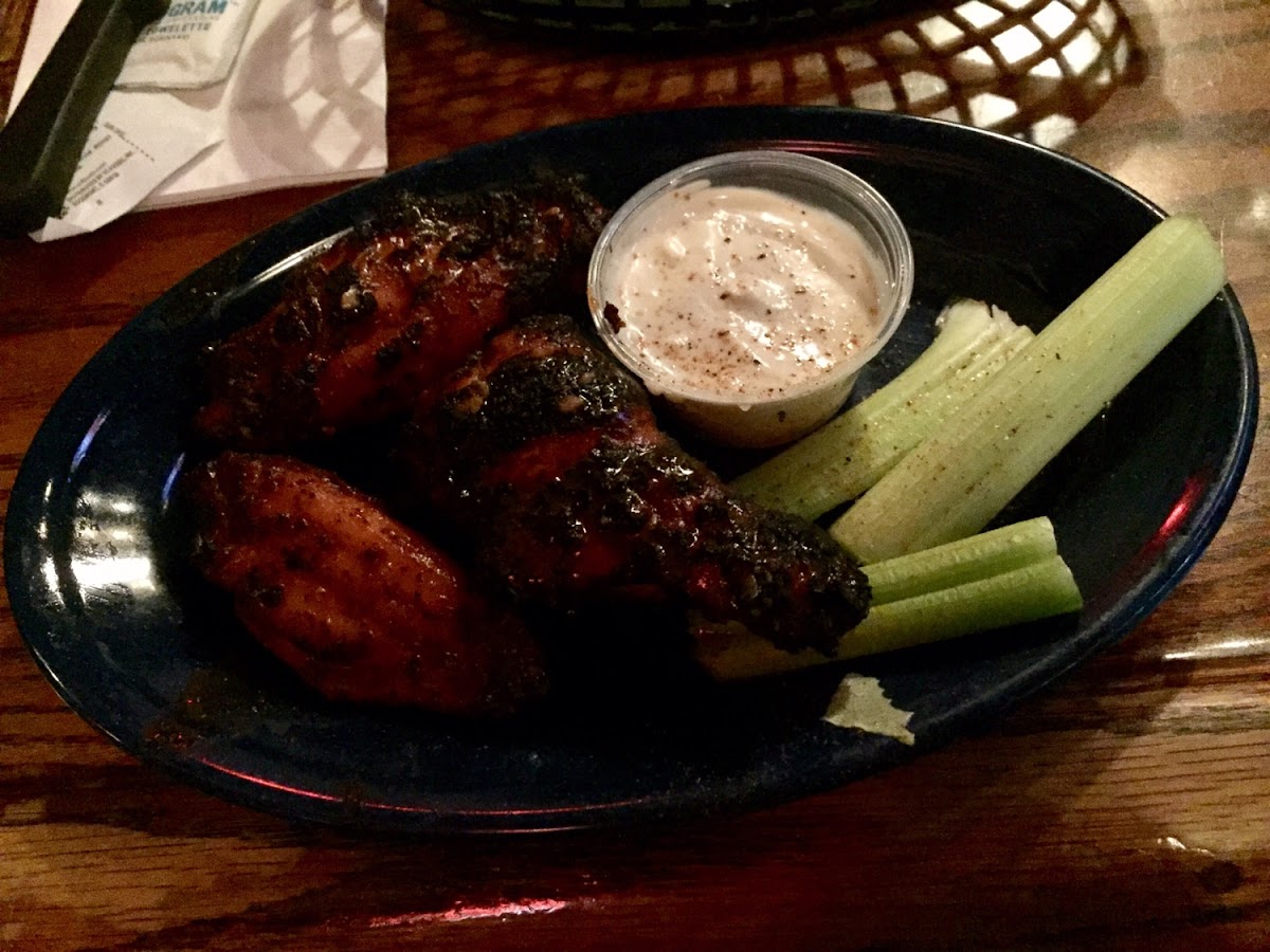 Jumbo BBQ chicken wings with garlic Chipolte sauce $3.95