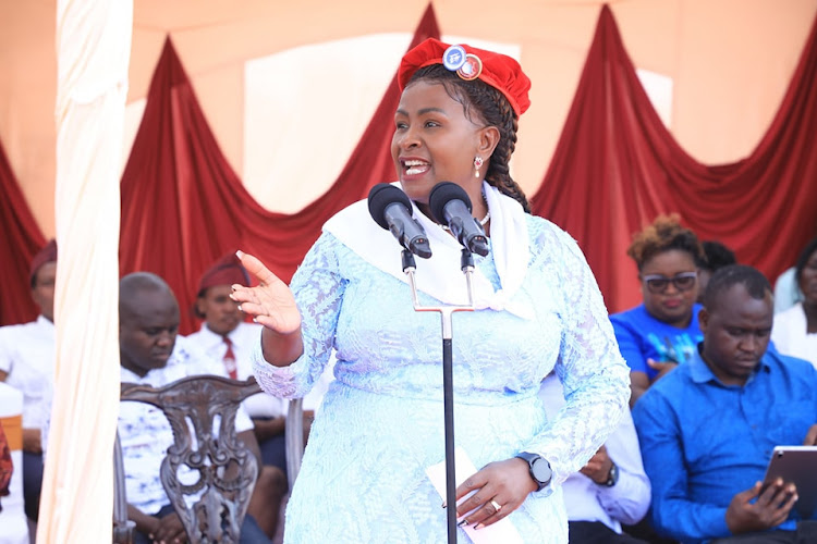 Machakos Governor Wavinya Ndeti during an event on March 9, 2024.