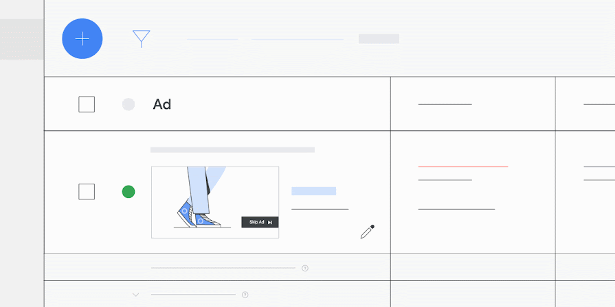 This animation shows you how to open the preview window for an ad in Google Ads