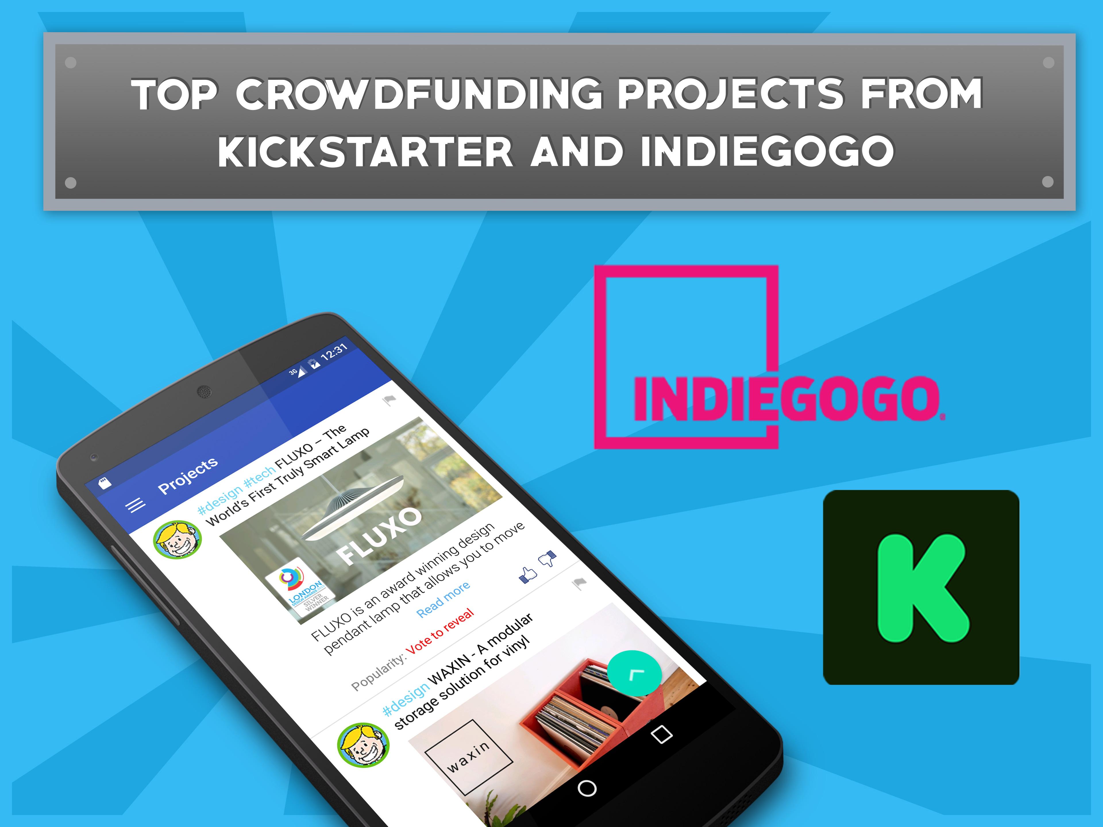 Android application IdeaStarter: Crowdfunding News screenshort