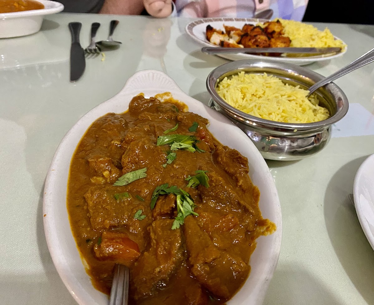 Curry lamb with Saffron rice