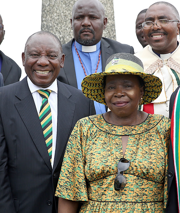 January 8, 2018. ANC president Cyril Ramaphosa and NEC member Nkosazane Dlamini-Zuma at the gravesite of ANC's founding president John Langalibalele Dube at Ohlange Institute in Inanda, North of Durban on Monday.