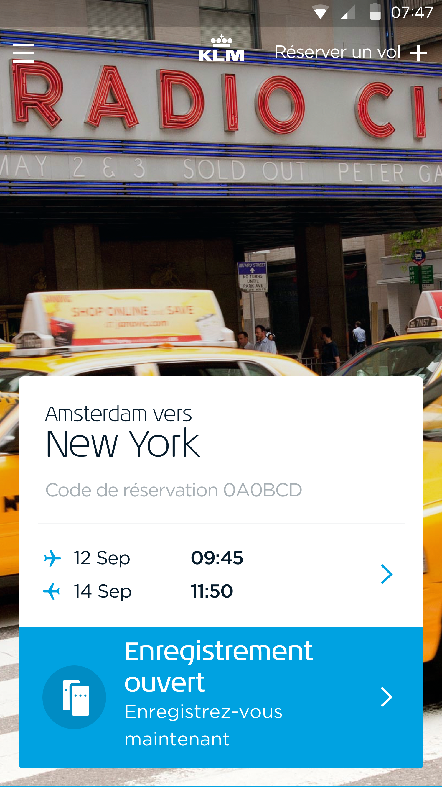 Android application KLM – Book flights and manage your trip screenshort