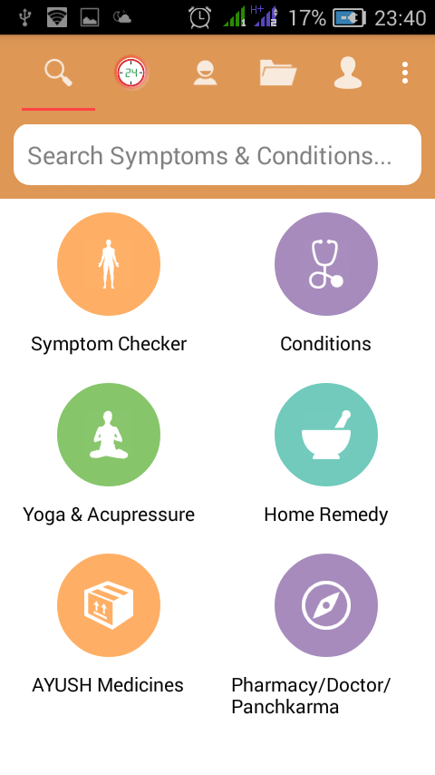 Android application HealthConnect24*7 screenshort