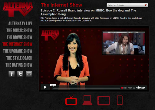 A screenshot of AlternatTV