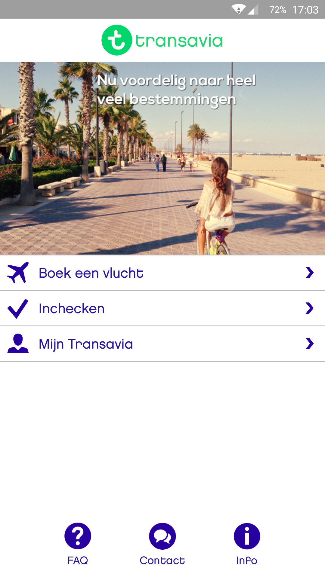 Android application Transavia screenshort
