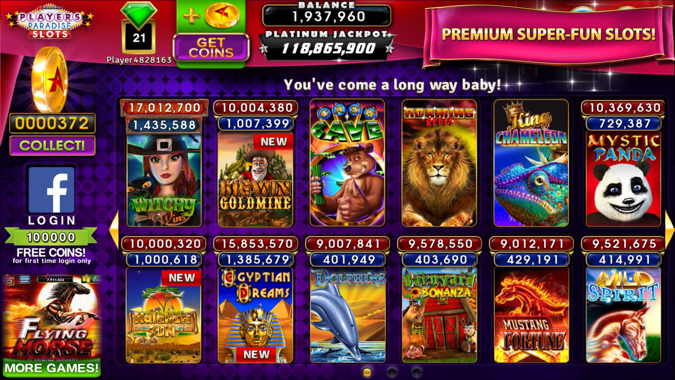 Android application Players Paradise Casino Slots screenshort