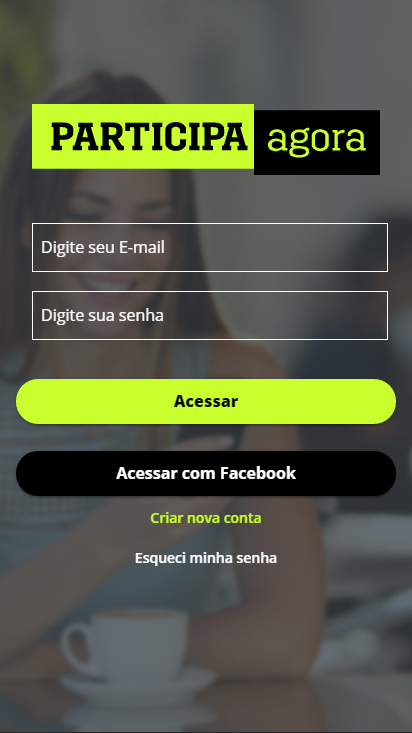 Android application Participa Agora screenshort