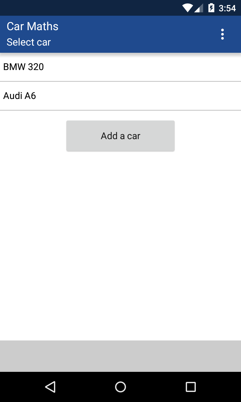 Android application Car Maths screenshort