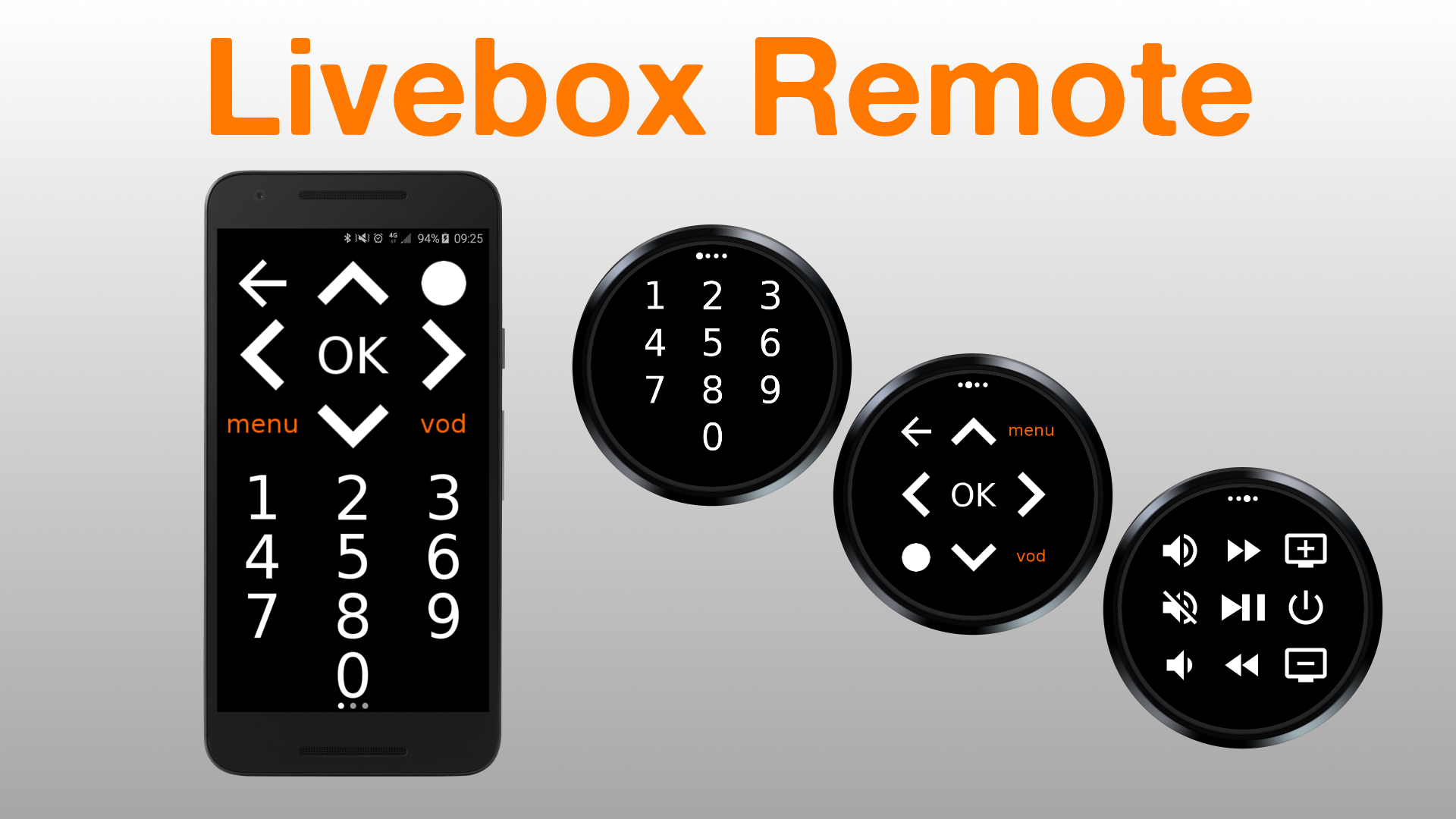 Android application Remote compatible Livebox screenshort