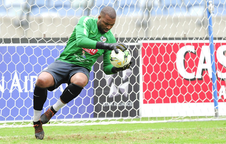 Bafana Bafana and Kaizer Chiefs goalkeeper and captain Itumeleng Khune during a training session at Moses Mabhida Stadium in Durban on September 6 2018.