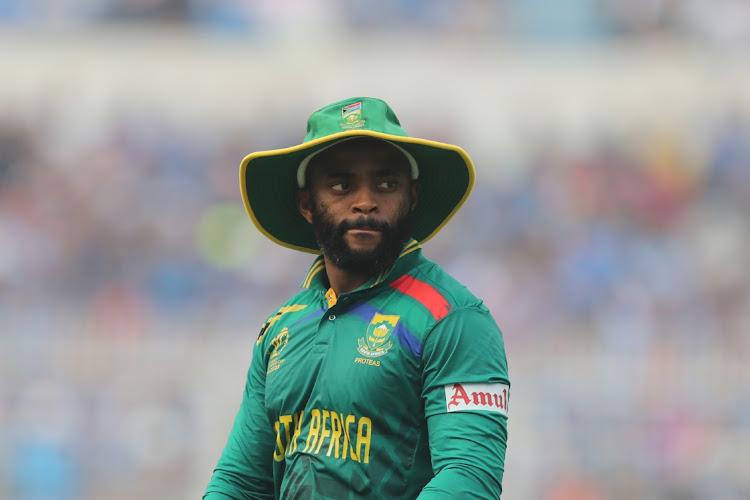 Proteas captain Temba Bavuma during the ICC Men's Cricket World Cup 2023 match between South Africa and India on Sunday