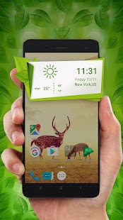 Green Seductive Weather Widget screenshot for Android