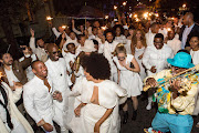 Solange and her wedding party end off weddng festivities in New Orleans on 16 November.